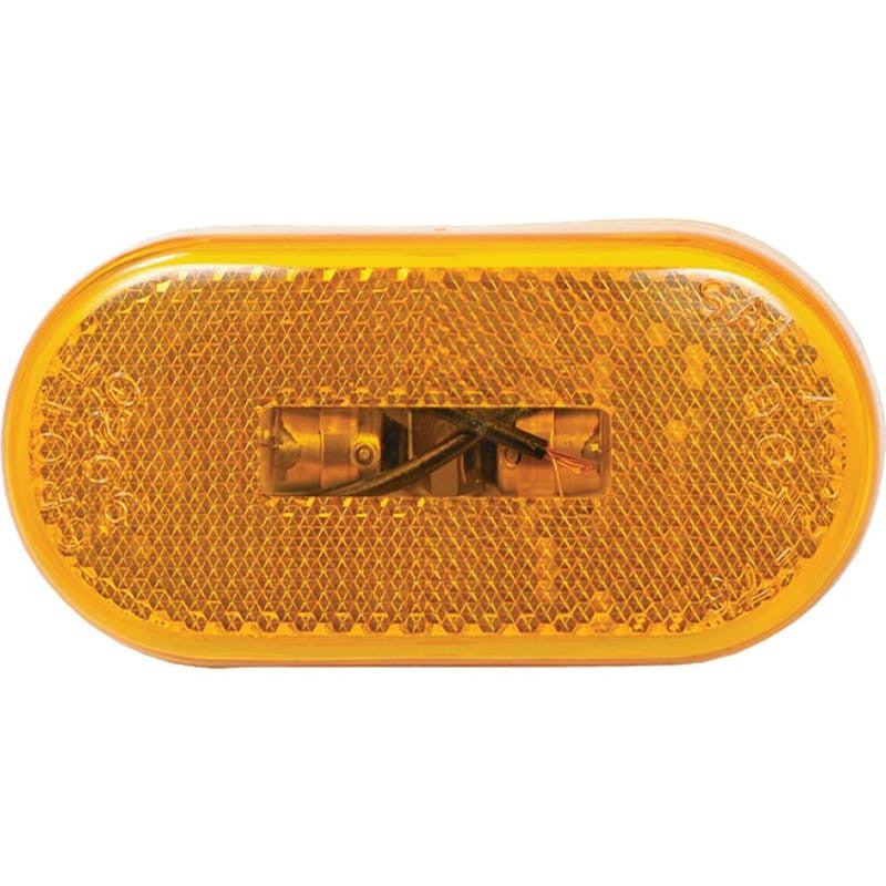 Amber Clearance Marker Light, Oval 4"x2", Incandescent, 12V, 2 Bulbs