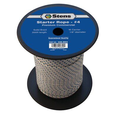 200' Solid Braid Starter Rope 1/8" Diameter, Durable & Versatile Cord