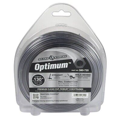 1 lb. 130 Trimmer Line Donut - 144' Hex Shape - Premium Clean Cut - Gray