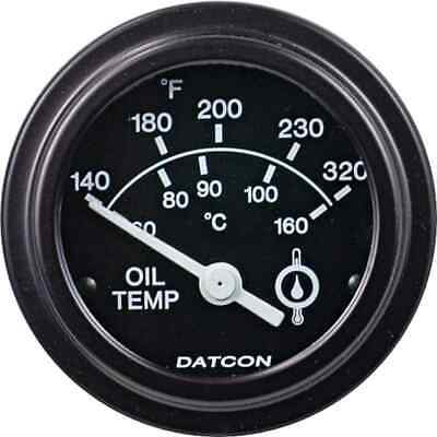 Oil Temperature Gauge 2 1/16" Black Bezel 140-320�F Heavy Duty Industrial