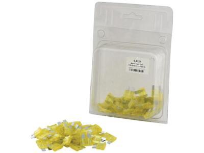 20A Yellow Blade Fuses - 50 Pack Snap Pack for Automotive Use