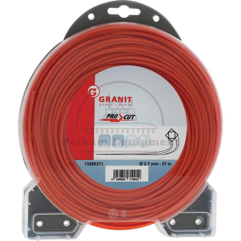 Pro Cut Nylon Cord 2.7mm x 57m Square Profile High-Quality Trimmer Line