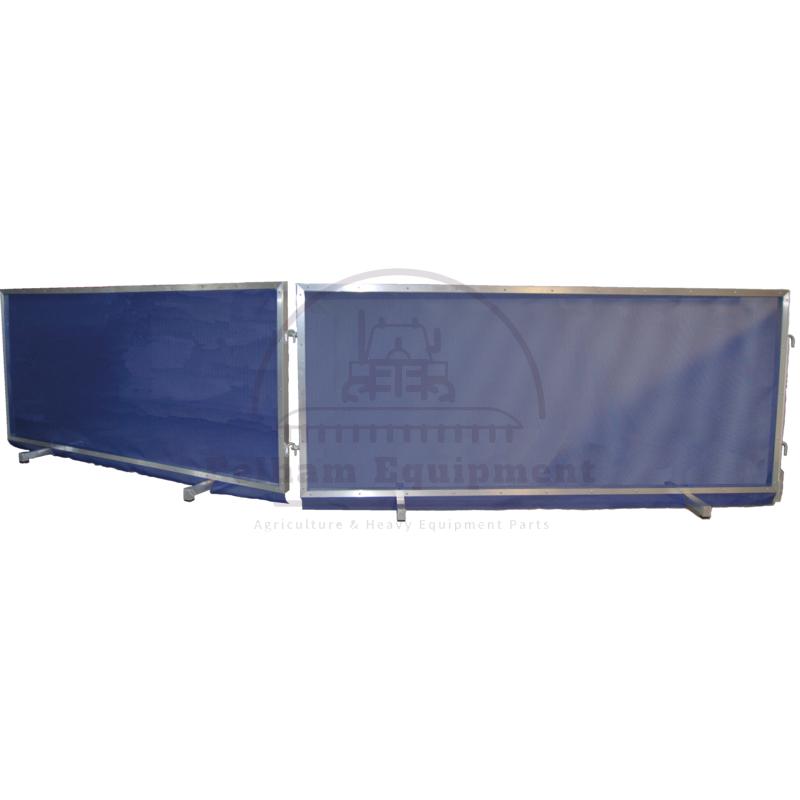 2-Part Protective Screen 4000x950mm for Brushcutters, Blue Mesh