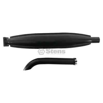 Muffler Round Steel 33.5" Vertical 2 3/8" Inlet/Outlet Clamp Included