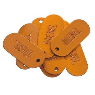 10 Pack Diesel Fuel Identification Tags - Anodized Aluminum, Color Coded