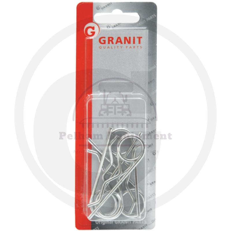 Galvanised R-Clip Set 8pcs, Double Curve, 24-40mm, Part #123456