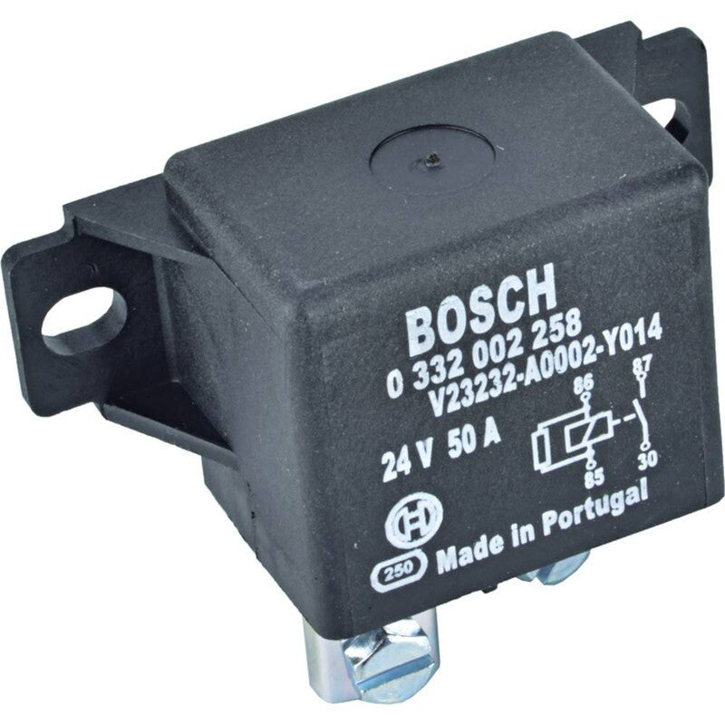 High-Current 24V Relay 50A SPST with Mounting Bracket, 4 Terminals