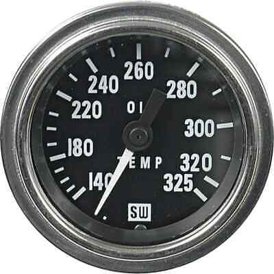 Oil Temperature Gauge 2 1/16" Mech 140-325�F Lighted Chrome Bezel