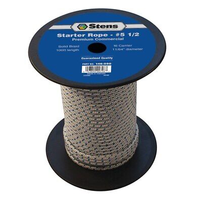 100' Solid Braid Starter Rope #5 1/2 - Durable, Abrasion Resistant, 11/64"