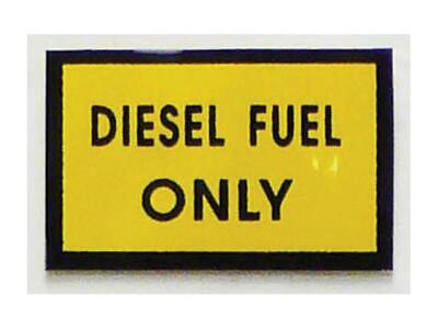 Decal - Diesel Fuel Only for Allis Chalmers Tractors - Various Models