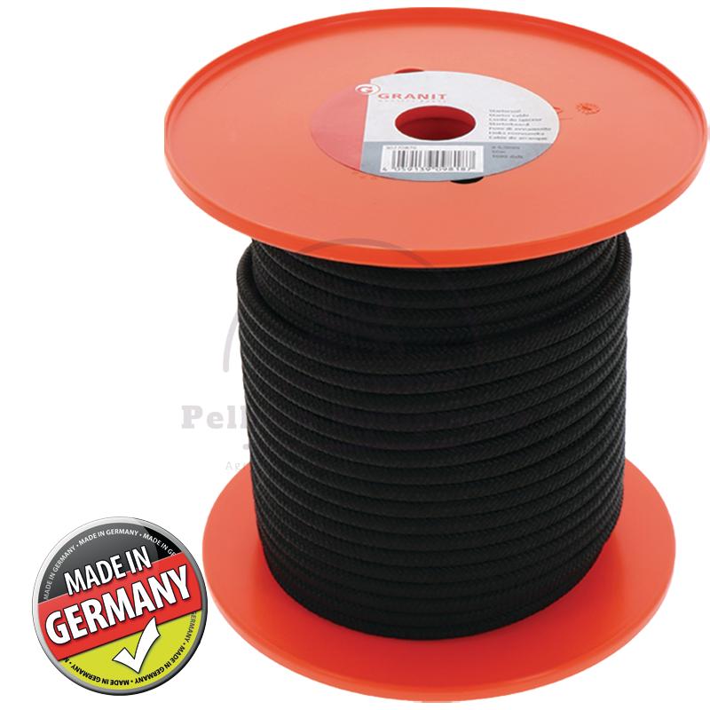 Starter Cable 6mm x 50m Black for Lawn Mowers Chainsaws Brush Cutters