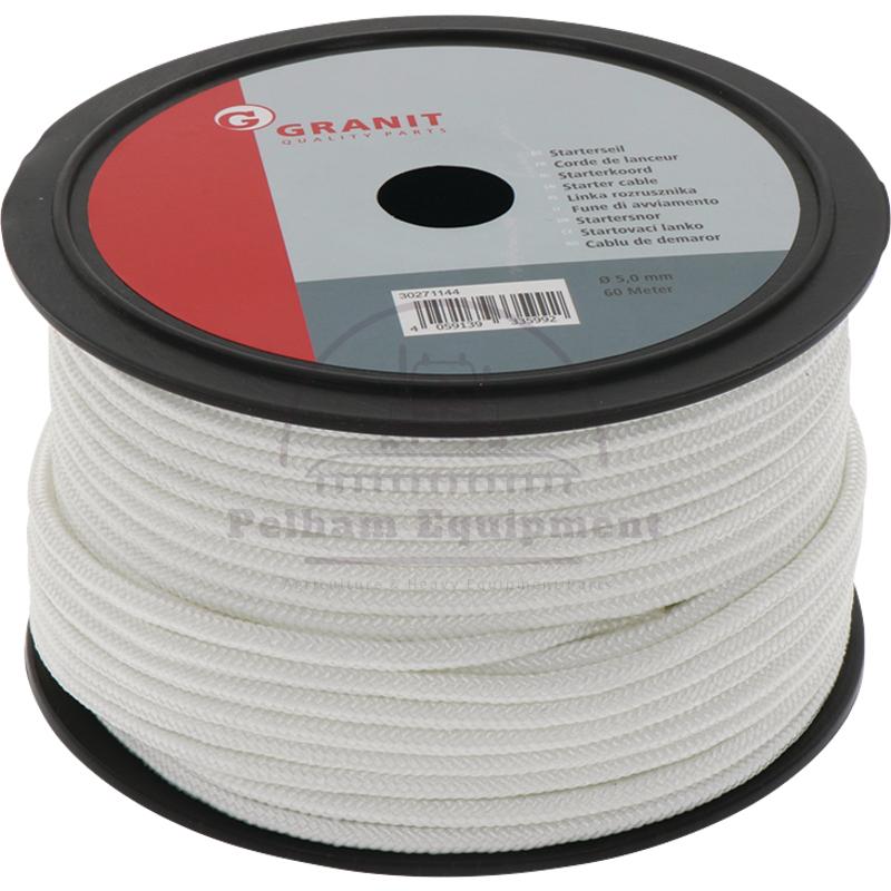Starter Cable 5mm x 60m Roll for Lawn Mowers & Chainsaws - Durable