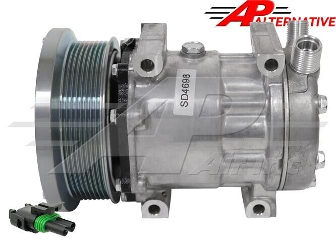 RE68372 New A/C Compressor Fits John Deere Powertech - 1 Year Warranty