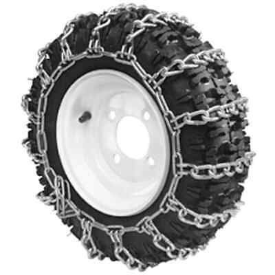 2 Link Tire Chains for 4x4.80-8 Deep Lug Tread - Easy Install, Durable Pair