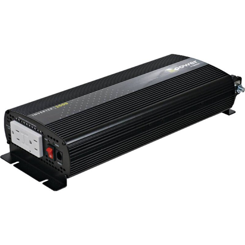 1500W Modified Sine Wave Inverter with Remote, 12V DC to 120V AC, UL Listed
