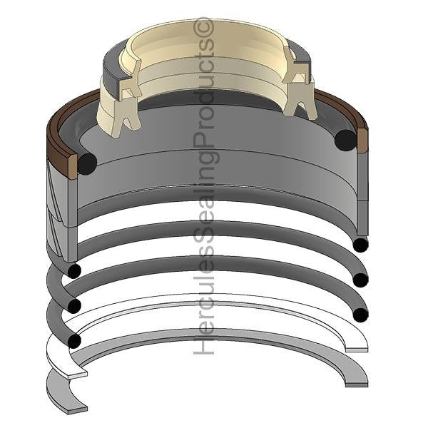 Seal Kit for Takeuchi TB235-2 Excavator Boom, 45mm Rod, 80mm Bore