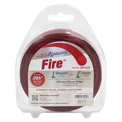 1 lb Red .095" Fire Trimmer Line - Durable Co-Polymer, 285' Length, Round