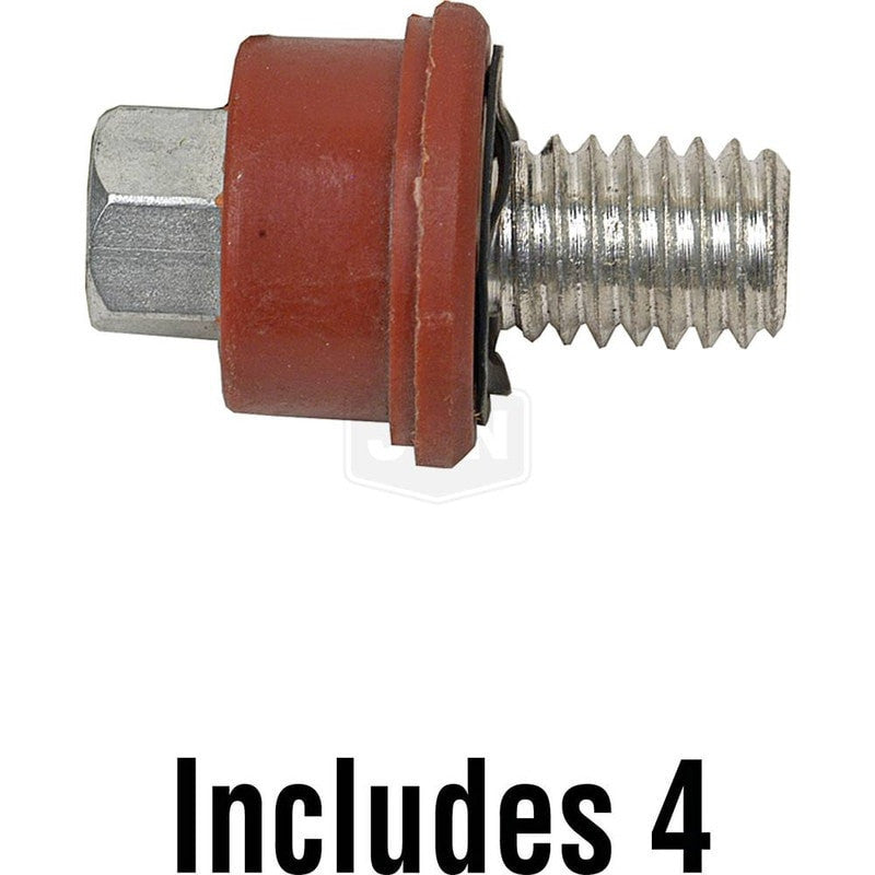 Stud Output for Delco 7/16-14 Steel 1.382" Non-Conducting Red Threaded