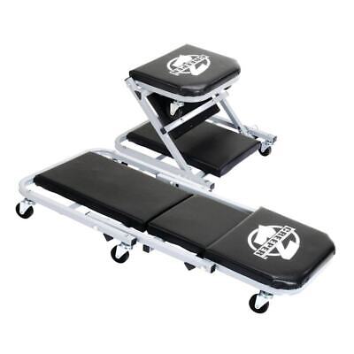 2-in-1 Mechanic Creeper & Seat, 300 lb Capacity, 36" Steel Frame, Padded