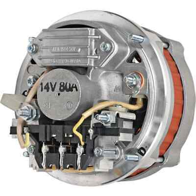 New 12V 80A Alternator for Various Models, External Fan, Internal Regulator