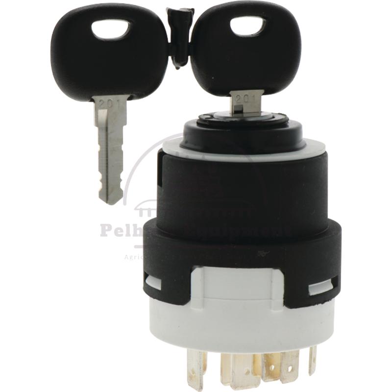 Start Switch 205 006 05, 12/24V, 9 Terminals, 2 Keys, Water Resistant