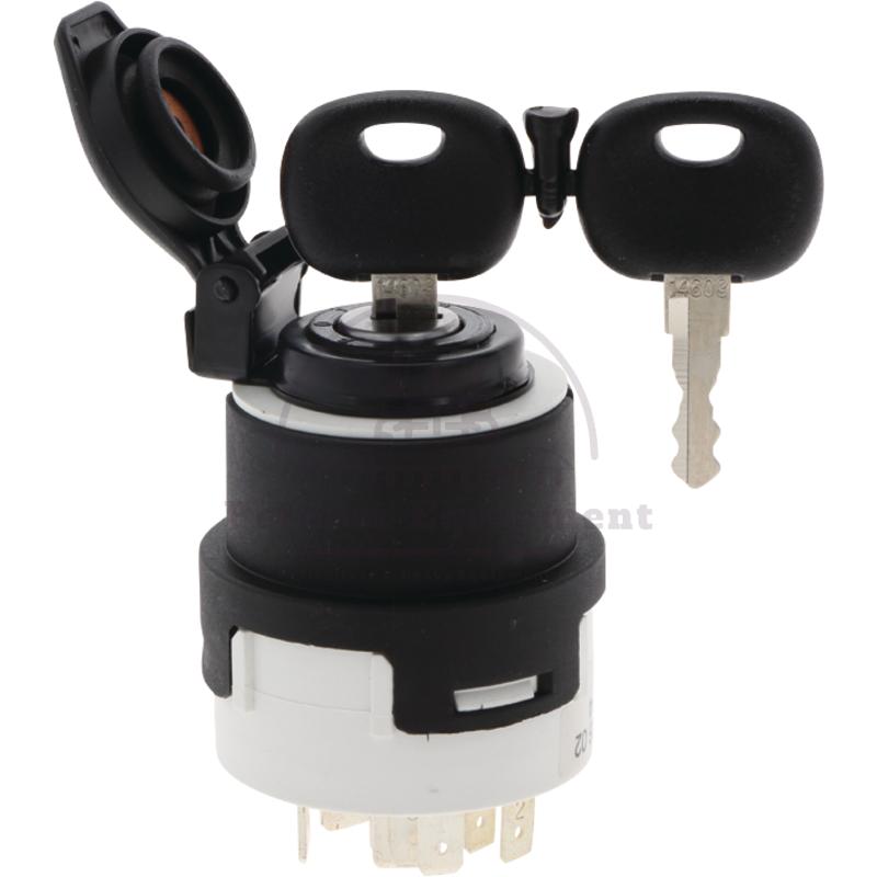 Start Switch 205 006 02, 12/24V, 9 Terminals, 2 Keys, Preheat, Interlock