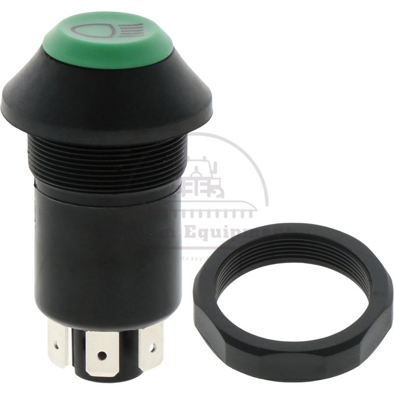 Push Button Switch G339900020080 12/24V Green Lock ?ÿ30mm 5 Terminals