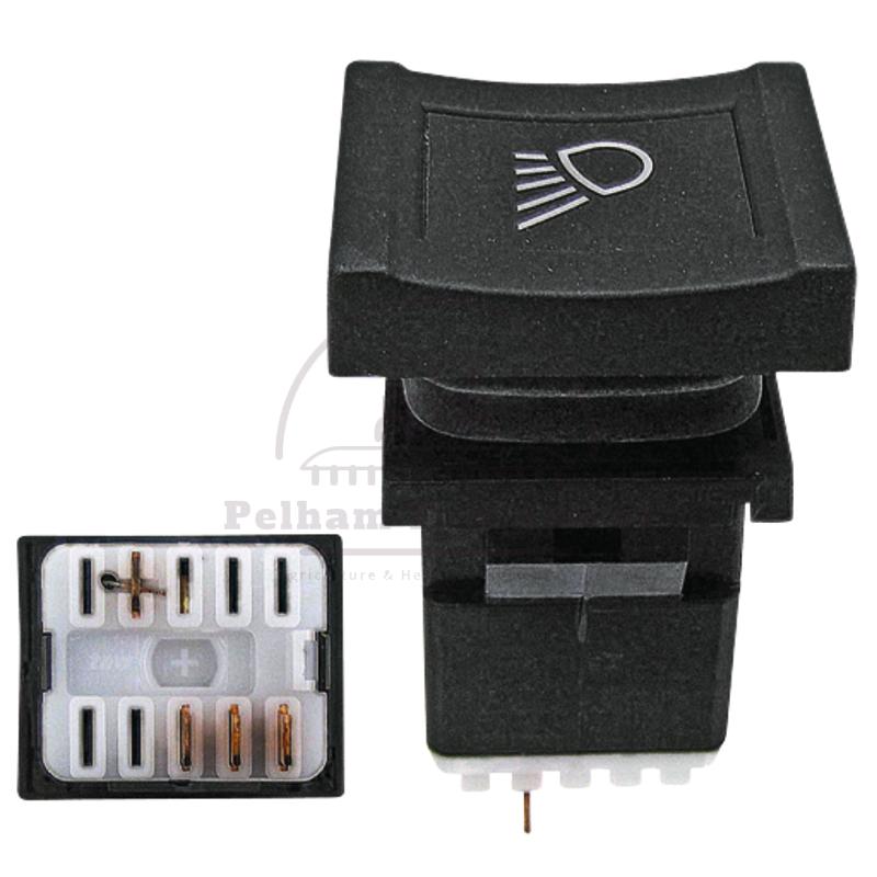 Push Button Switch for Massey Ferguson 3050-3690, 4 Blade Terminals