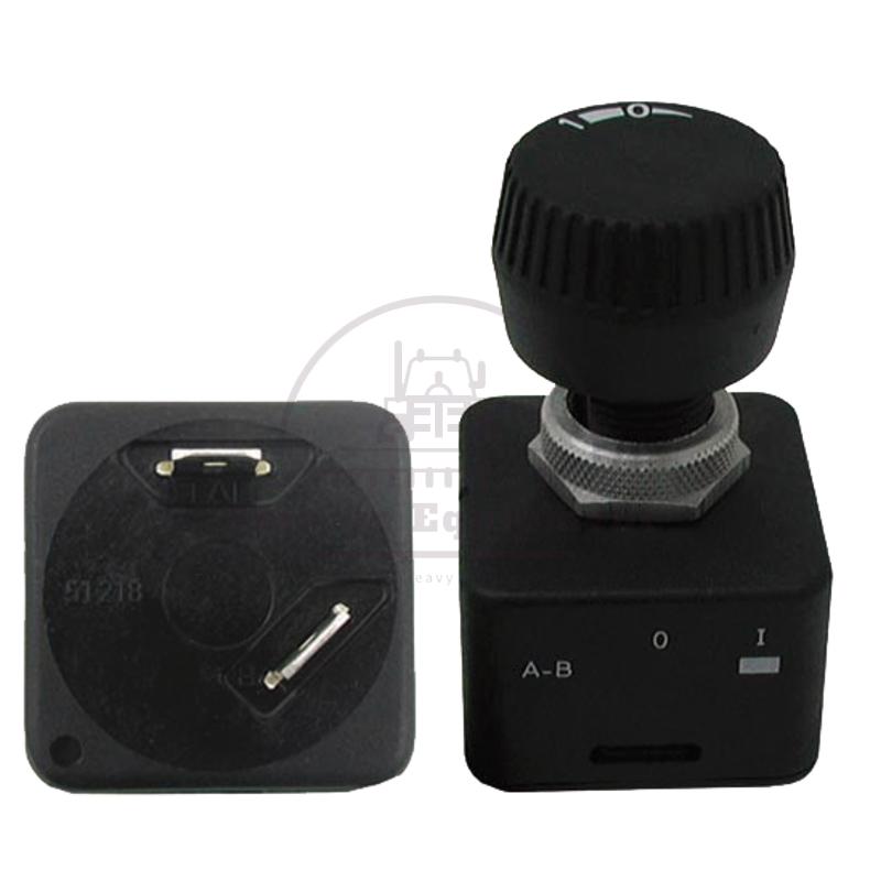 Rotary Switch 200 001 11, 2 Steps, 12V/15A, IP53, Black Button