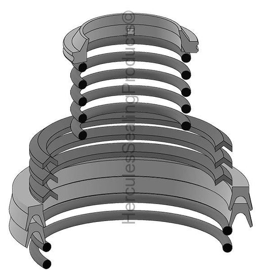 Pneumatic Seal Kit for Vickers/Eaton TE/TF Series, 1" Rod, 2.5" Bore, Nitrile