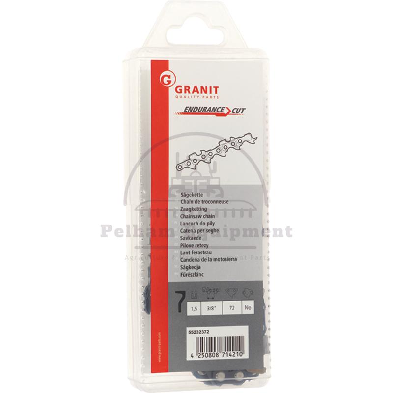Endurance Cut 3/8" Saw Chain 72DL 1.5mm Full Chisel 72 Drive Links