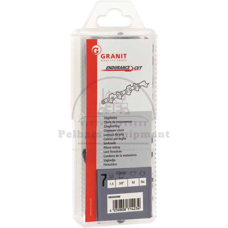 Endurance Cut 3/8" Saw Chain 92DL 1.5mm Full Chisel 92 Drive Links