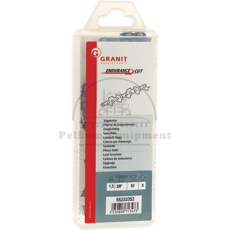 Endurance Cut 3/8" Saw Chain 52DL 1.5mm Half Chisel Safety Drive