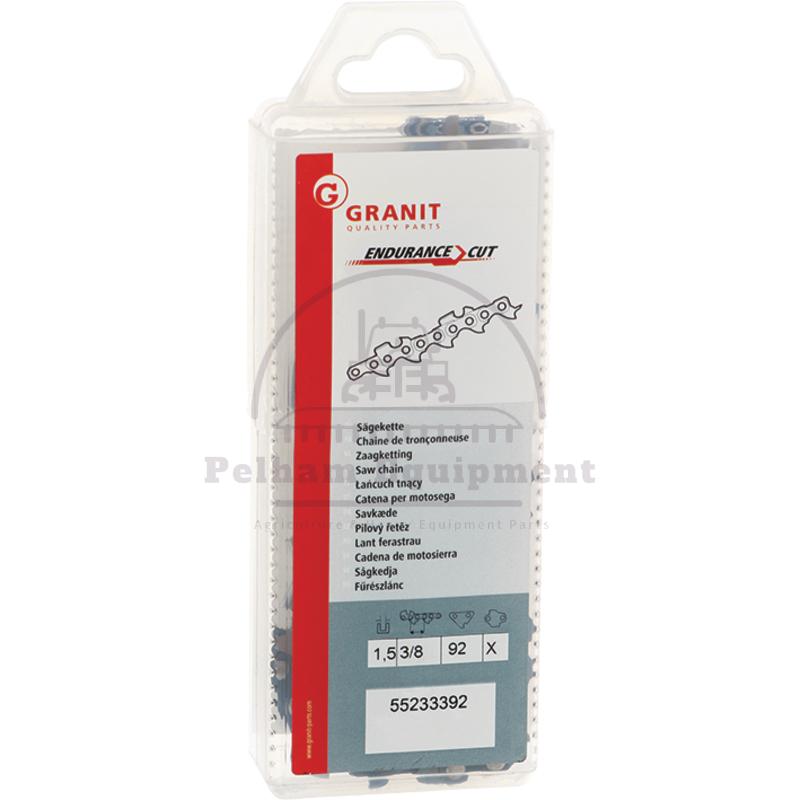 Endurance Cut 3/8" Saw Chain 92 Links 1.5mm Half Chisel Safety