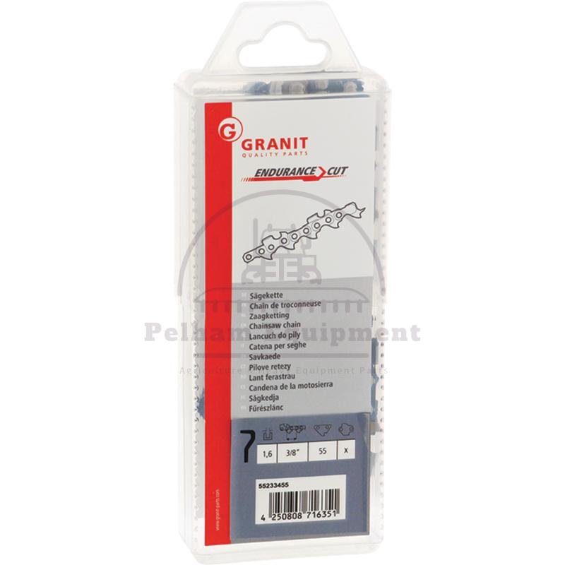 Endurance Cut 3/8" Saw Chain 55DL 1.6mm Half Chisel Safety Link