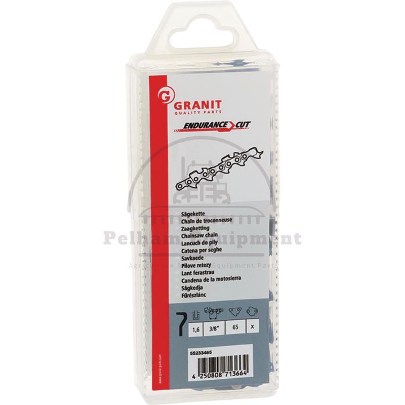 Endurance Cut 3/8" Saw Chain 65DL 1.6mm Half Chisel Safety Drive
