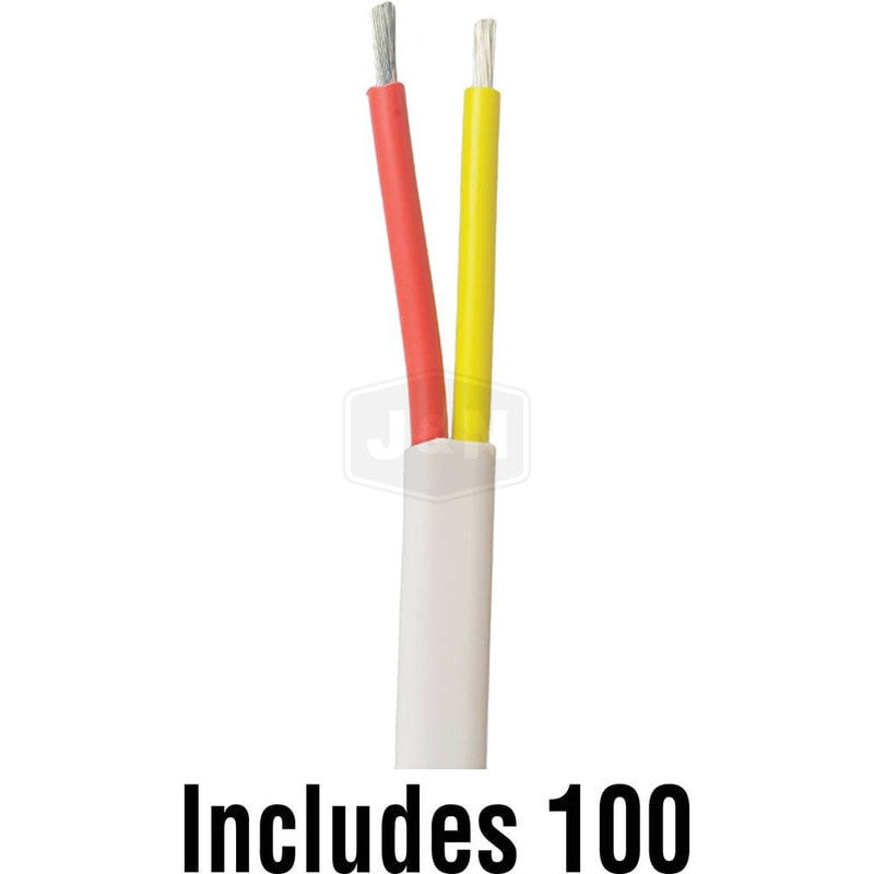 14GA Jacketed Duplex Wire 2WIR Marine 100ft PVC Yellow/Red 600V
