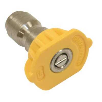15 Degree Pressure Washer Nozzle 3.0 Yellow Stainless Steel Tip 1/4"