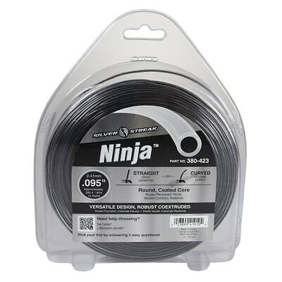Silver Trimmer Line .095" 1 lb Donut - 285' Gray Round Co-Extruded