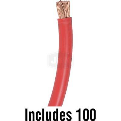 1GA Red Battery Cable - 100mm Length, PVC Insulation, SAE J1127 Certified