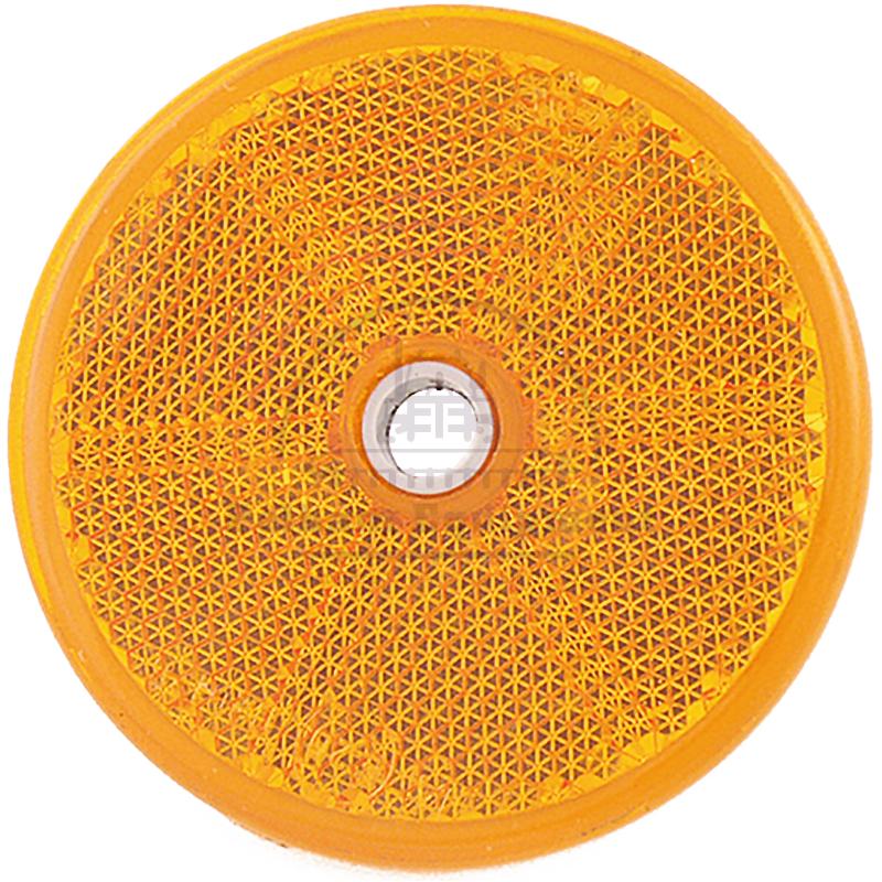Round Yellow Reflector 60mm with 6mm Hole Impact-Resistant Base