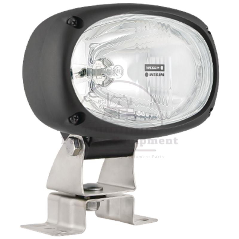 Oval Work Light 12V 55W H3 IP67 AMP Plug Omega Bracket