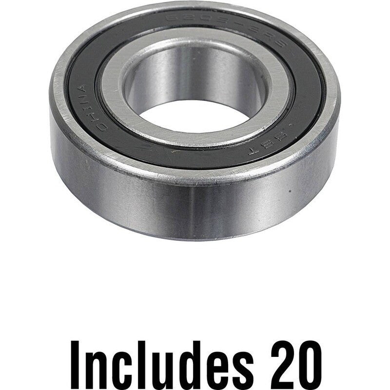 Ball Bearing Case of 20 Double Sealed 6205-2RS 0.984" ID 2.047" OD