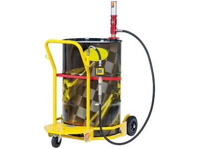 Pneumatic Oil Dispensing System w/Digital Nozzle & Trolley for 55 Gal Drums