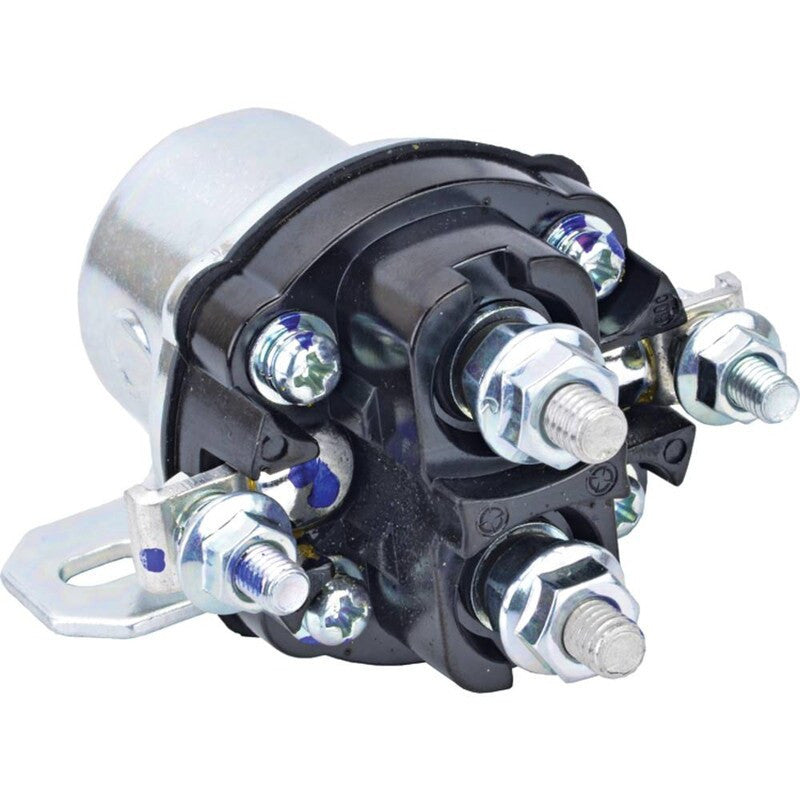 12V Control Relay Solenoid, 4 Terminals, Intermittent Duty, Copper Contacts