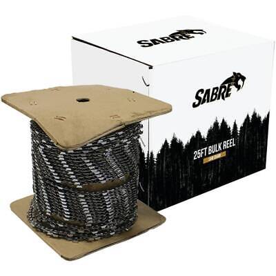25' Chainsaw Chain 3/8" Pitch .063" Semi-Chisel Standard, Includes Straps