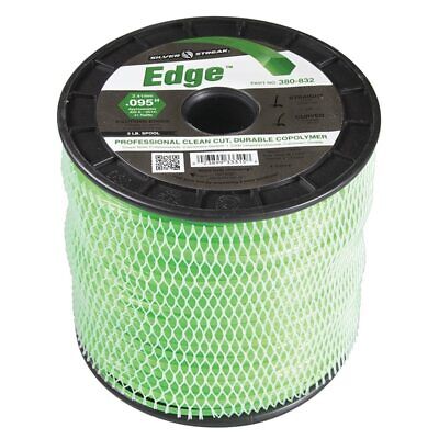 .095" Edge Trimmer Line 3 lb Spool - Durable Co-Polymer, 825' Length, Green