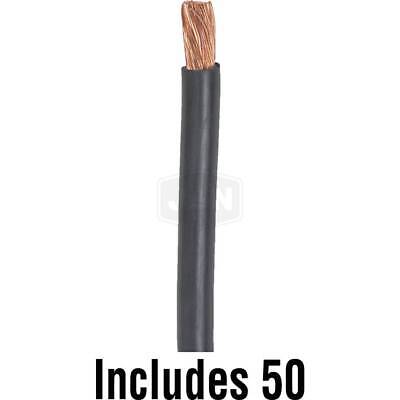 4GA Black Battery Cable - 1 Wire, PVC Insulation, SAE J1127, 50mm Length