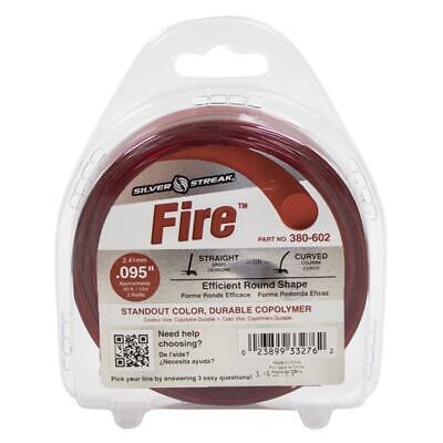 40' Red .095" Trimmer Line - Durable Co-Polymer, Clamshell Packaging
