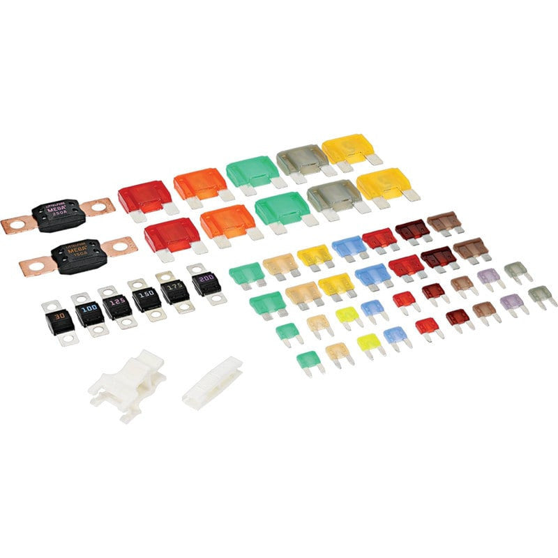 Emergency Fuse Assortment Kit for Commercial & Fleet Vehicles - 50 Fuses